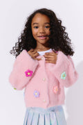 3D Rainbow Daisy Cardigan