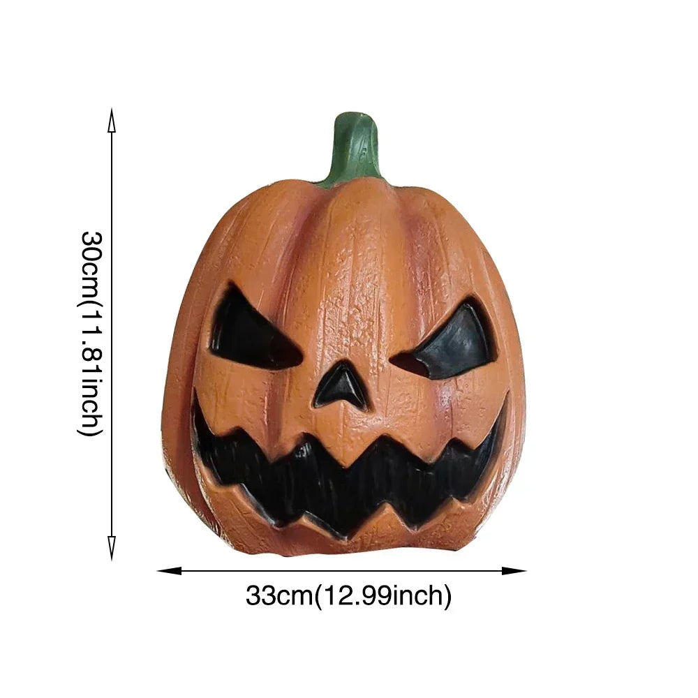 Full-Face Pumpkin Halloween Mask - Latex Full-Face