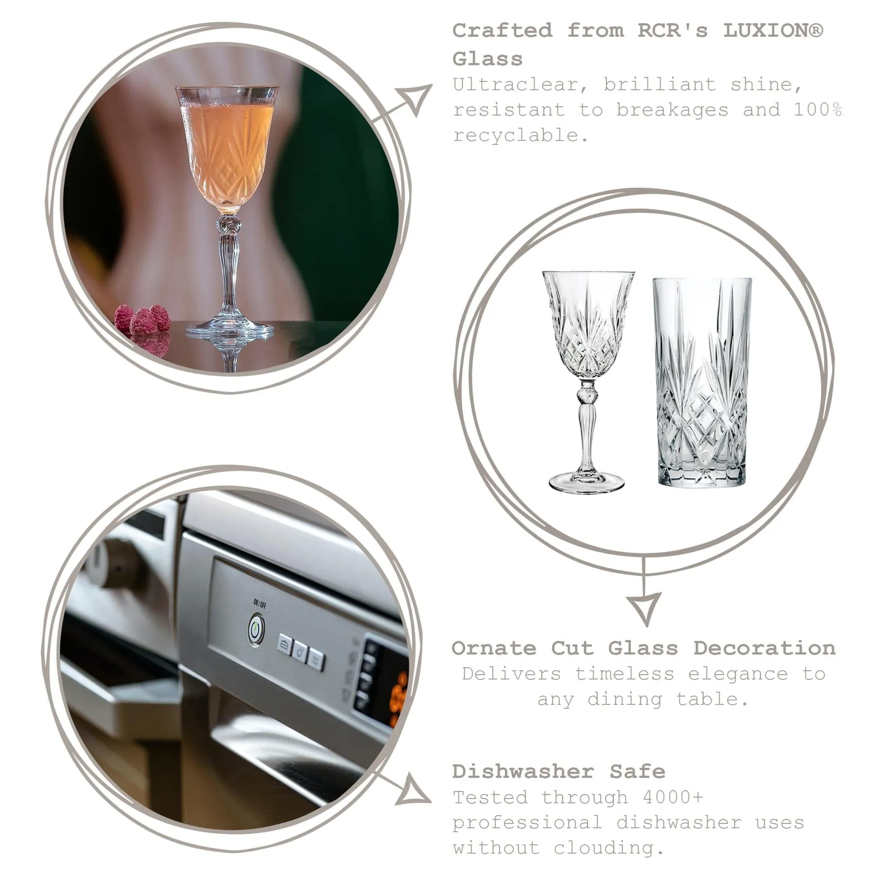 160ml Melodia Glass Champagne Saucers - Pack of 6 - By RCR Crystal