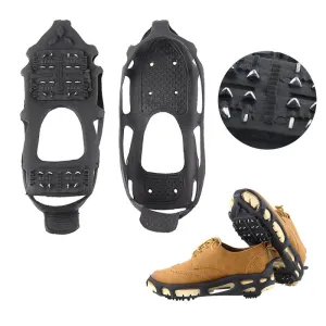 24 Teeth TPE Ice Claw Snow Shoes, Anti-Slip Shoes Set for Fishing, Mountaineering and Rock Climbing