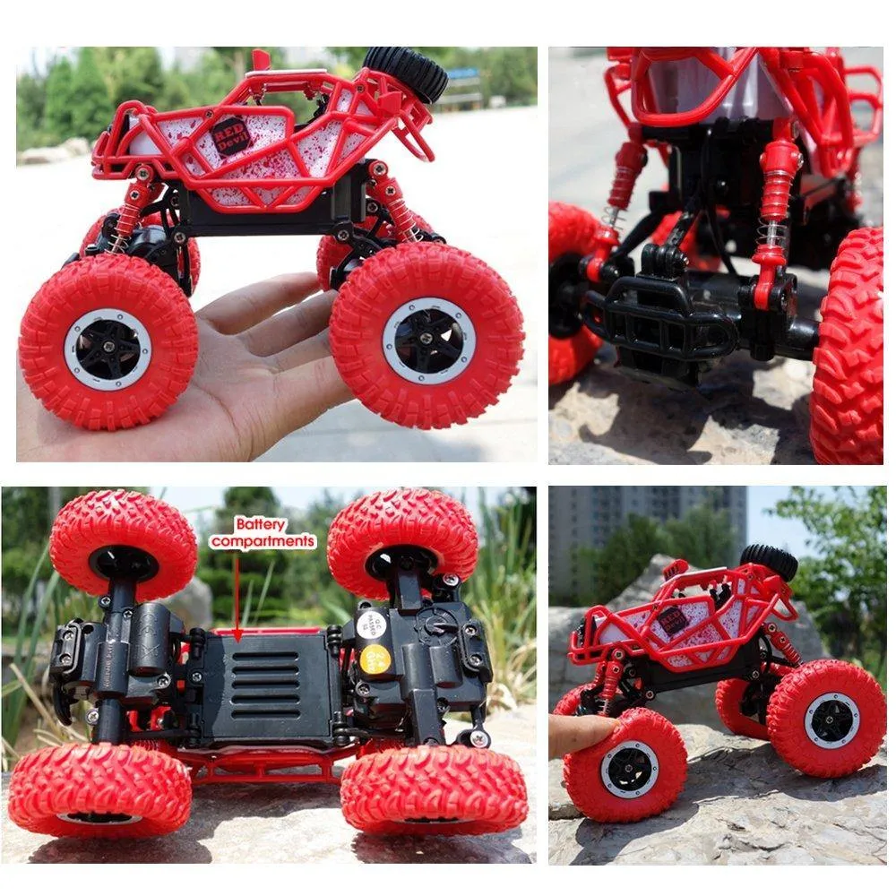 2.4Ghz 1:43 Dune Buggy Monster Truck Electric Hobby Fast Race Car with Rechargeable Battery Red