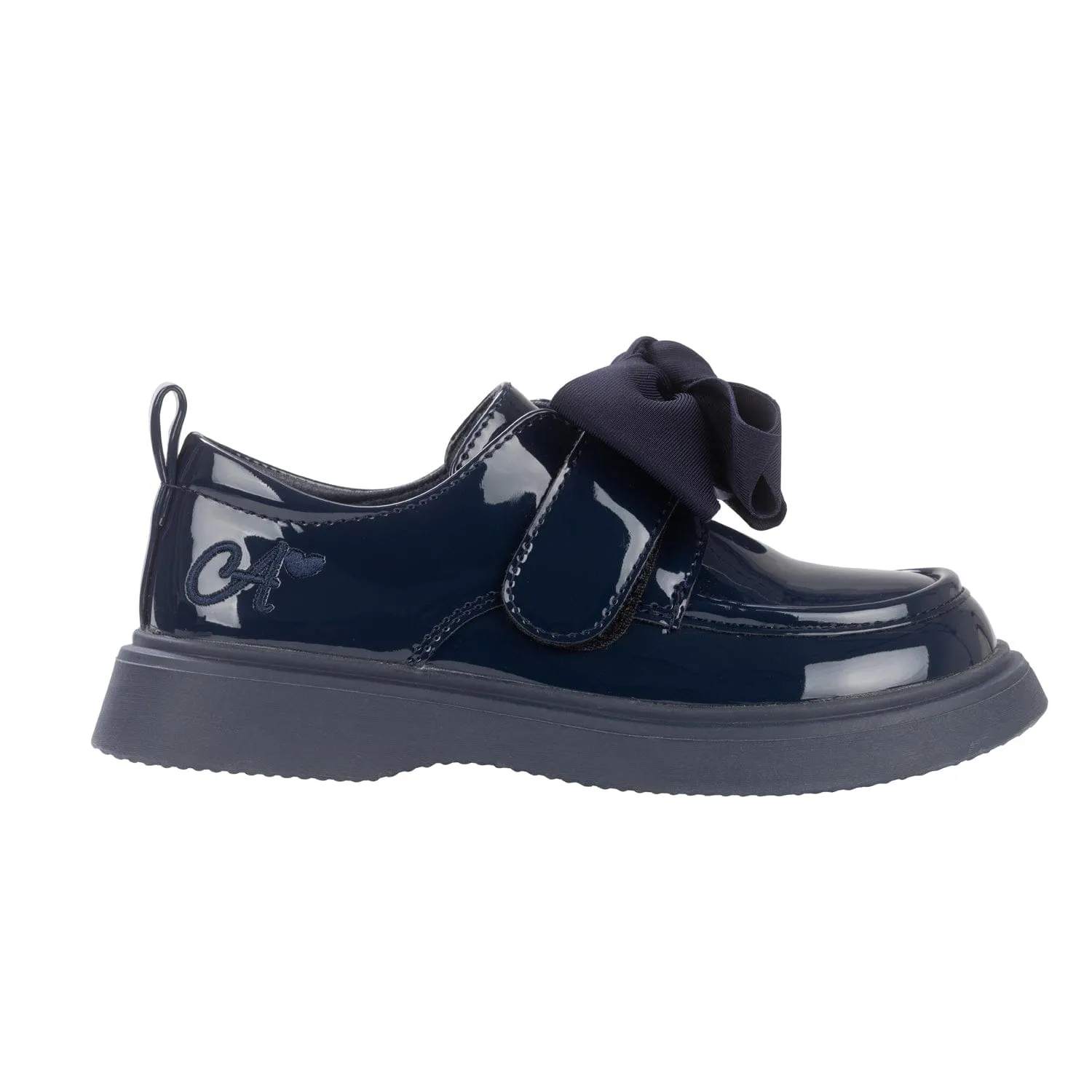 A DEE - Back To School Mary Bow Shoe - Navy