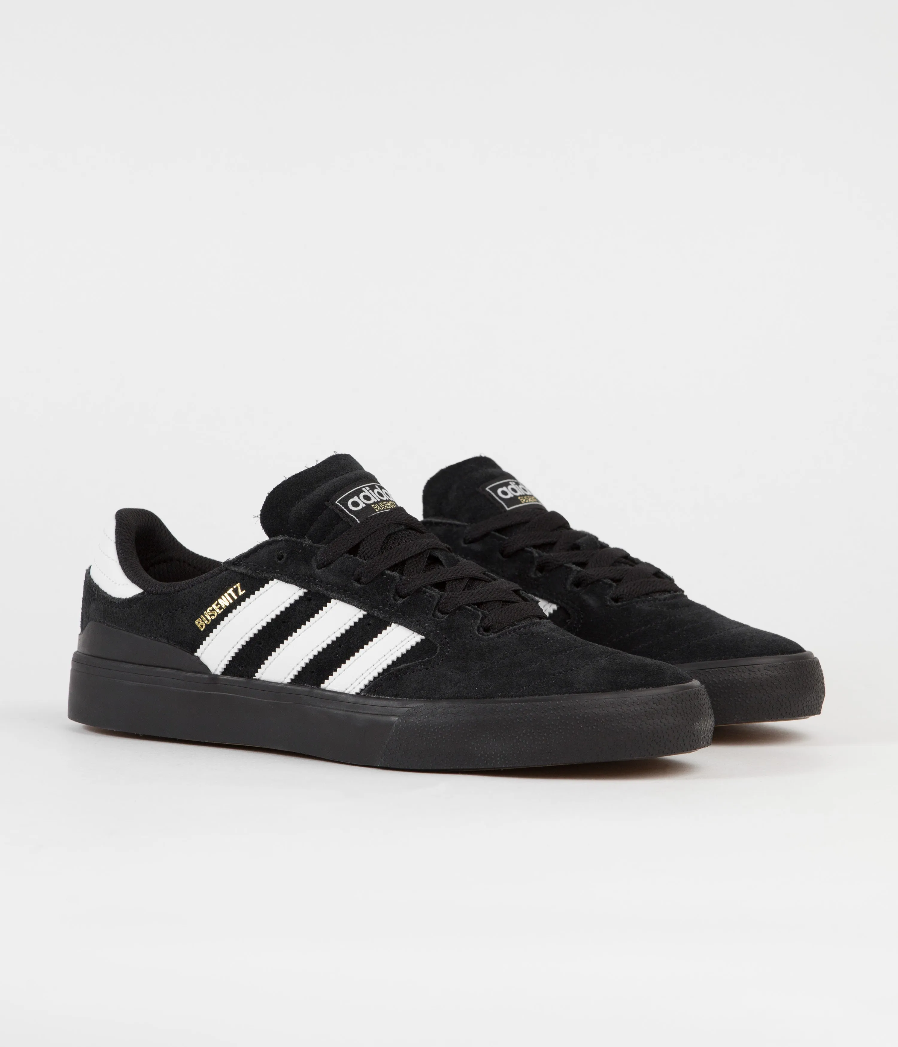 Adidas Busenitz Vulc II Shoes - Core Black / FTWR White / Gold Metallic