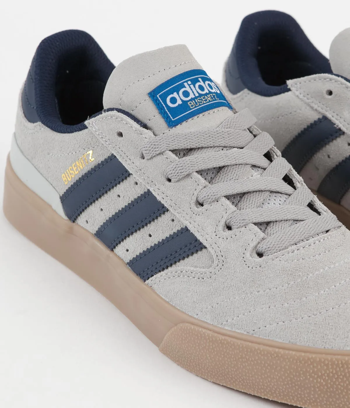 Adidas Busenitz Vulc II Shoes - Grey Two / Collegiate Navy / Gum4