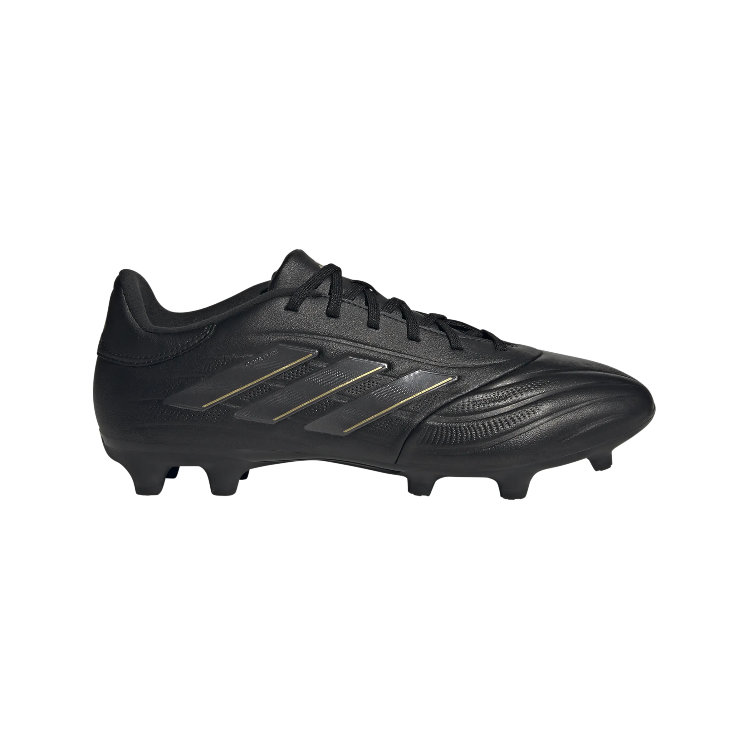 adidas Copa Pure 2 League Firm Ground Soccer Cleats | Core Black-Carbon-Gold Metallic | Men's