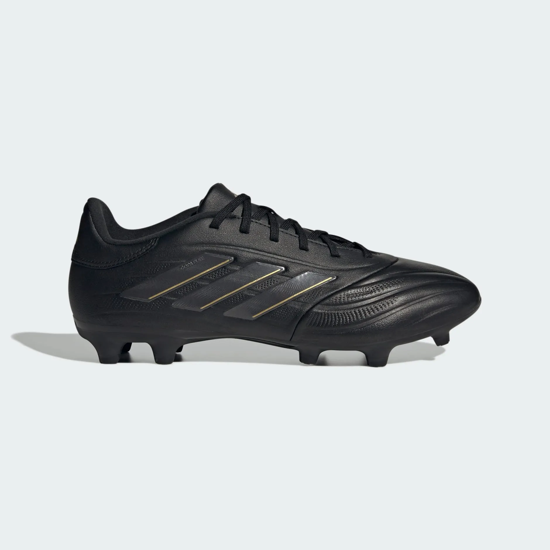 adidas Copa Pure 2 League Firm Ground Soccer Cleats | Core Black-Carbon-Gold Metallic | Men's