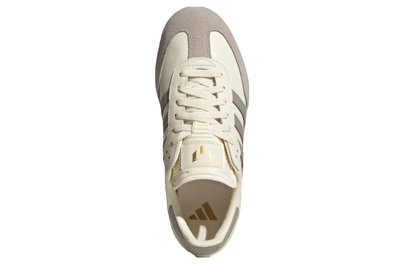 Adidas Men's Samba Messi Shoes - Cream White / Light Brown / Metallic Gold