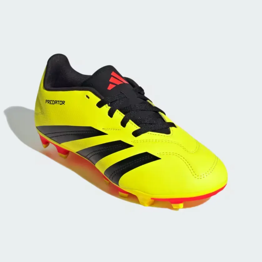 Adidas Predator Club Flexible Ground Football Kids Unisex Shoes (4-7Year) -Team Solar Yellow 2/Core Black/Solar Red