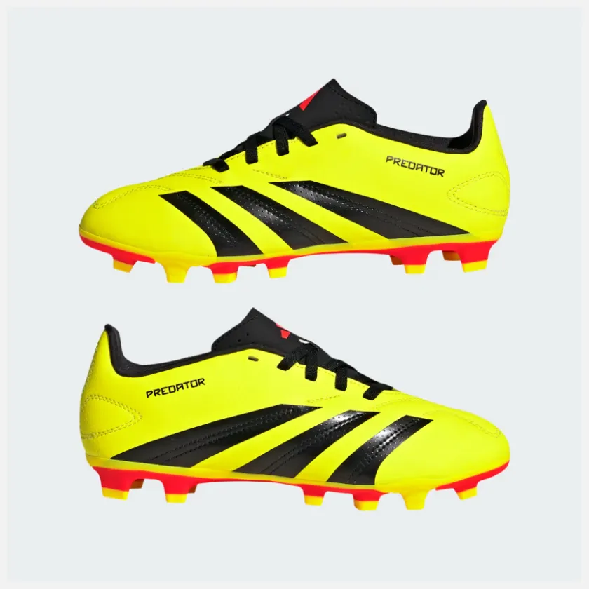 Adidas Predator Club Flexible Ground Football Kids Unisex Shoes (4-7Year) -Team Solar Yellow 2/Core Black/Solar Red