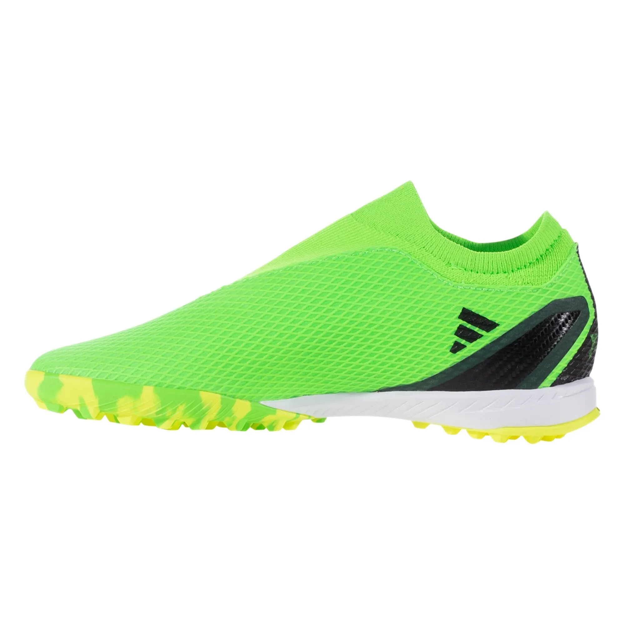 adidas X Speedportal.3 Laceless TF Artificial Turf Soccer Shoe - Solar Green/Core Black/Solar Yellow