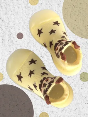 Adorable Yellow Lion and Star Shoe Socks for Boys