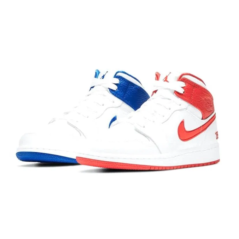 Air Jordan 1 GS Mid 85 Mismatch Red Blue White