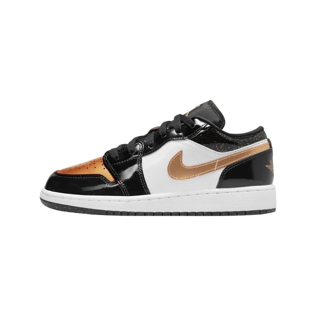 Air Jordan 1 Low GS Gold Toe Metallic Gold Black White