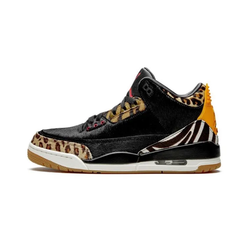 Air Jordan 3 Retro Animal Safari Black Multi Colour Dark Mocha