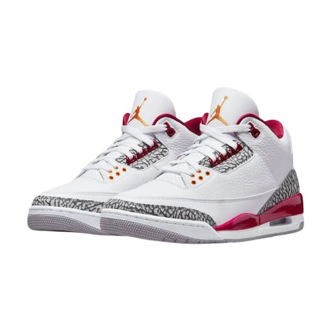 Air Jordan 3 Retro Cardinal White Light Curry Cardinal Red