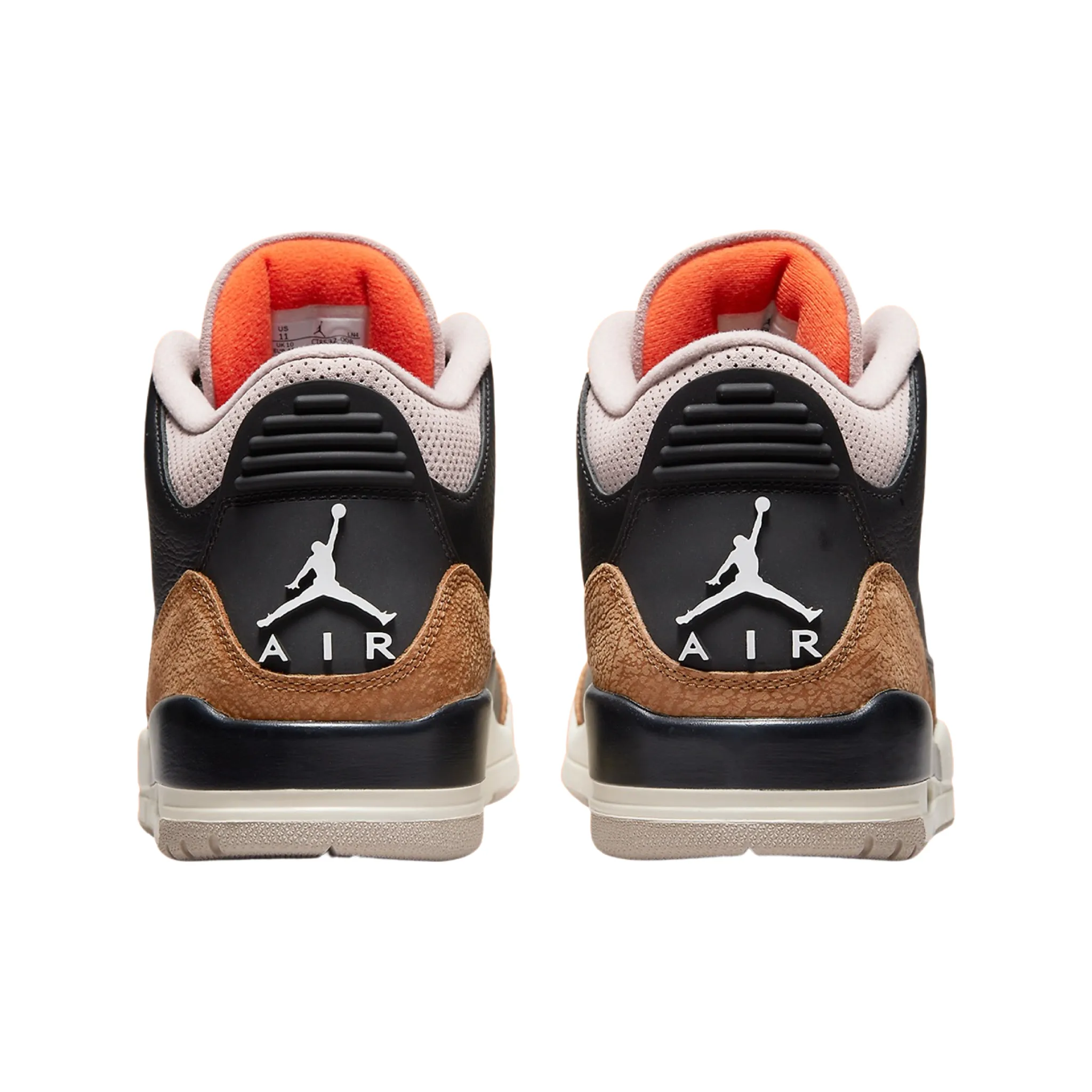 Air Jordan 3 Retro Fossil Stone Black Rush Orange