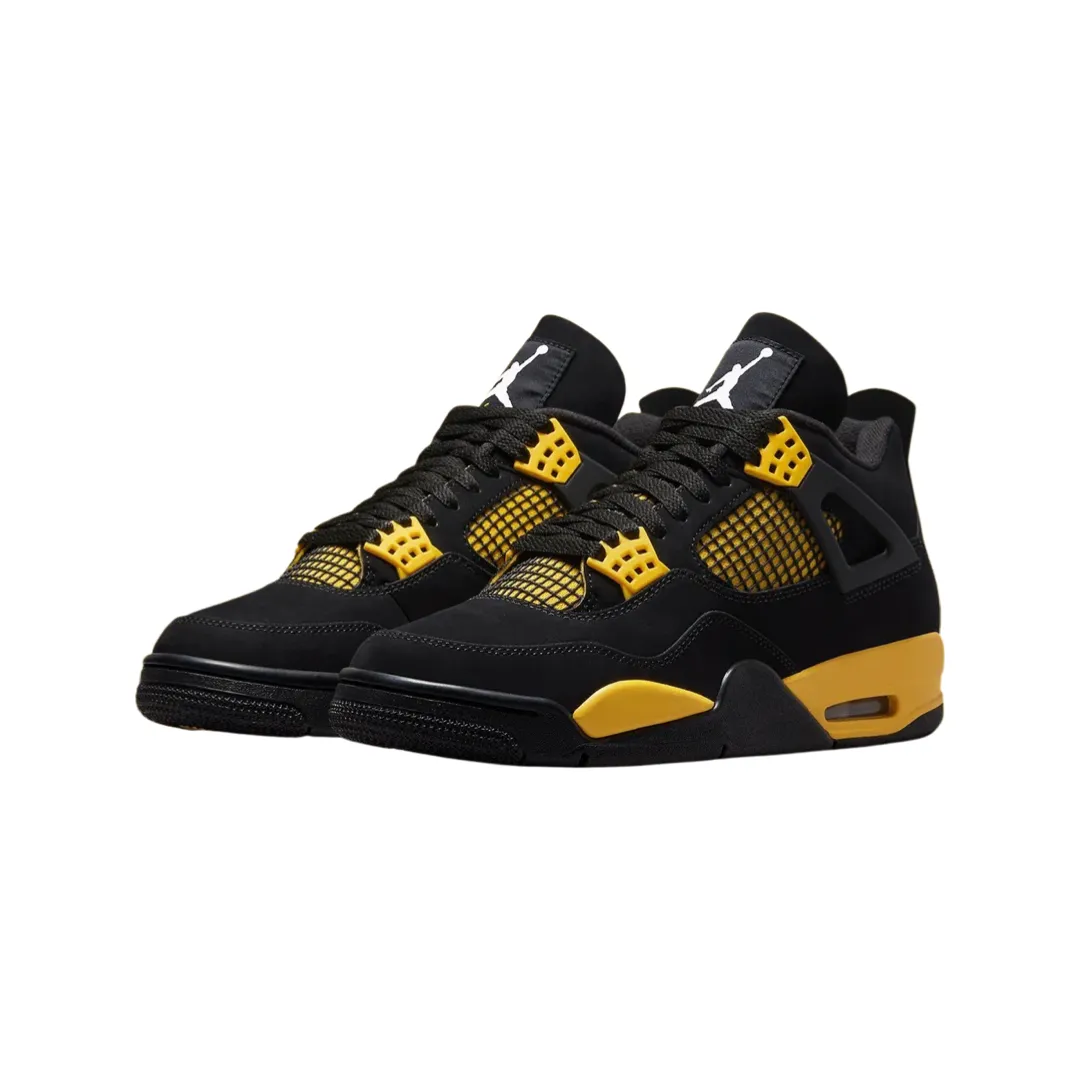 Air Jordan 4 Retro Thunder 2023 Black White Tour Yellow