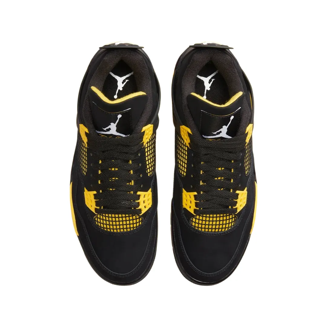 Air Jordan 4 Retro Thunder 2023 Black White Tour Yellow