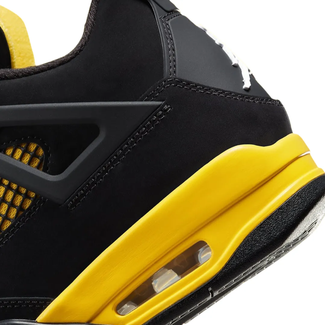 Air Jordan 4 Retro Thunder 2023 Black White Tour Yellow