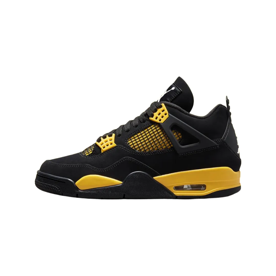 Air Jordan 4 Retro Thunder 2023 Black White Tour Yellow