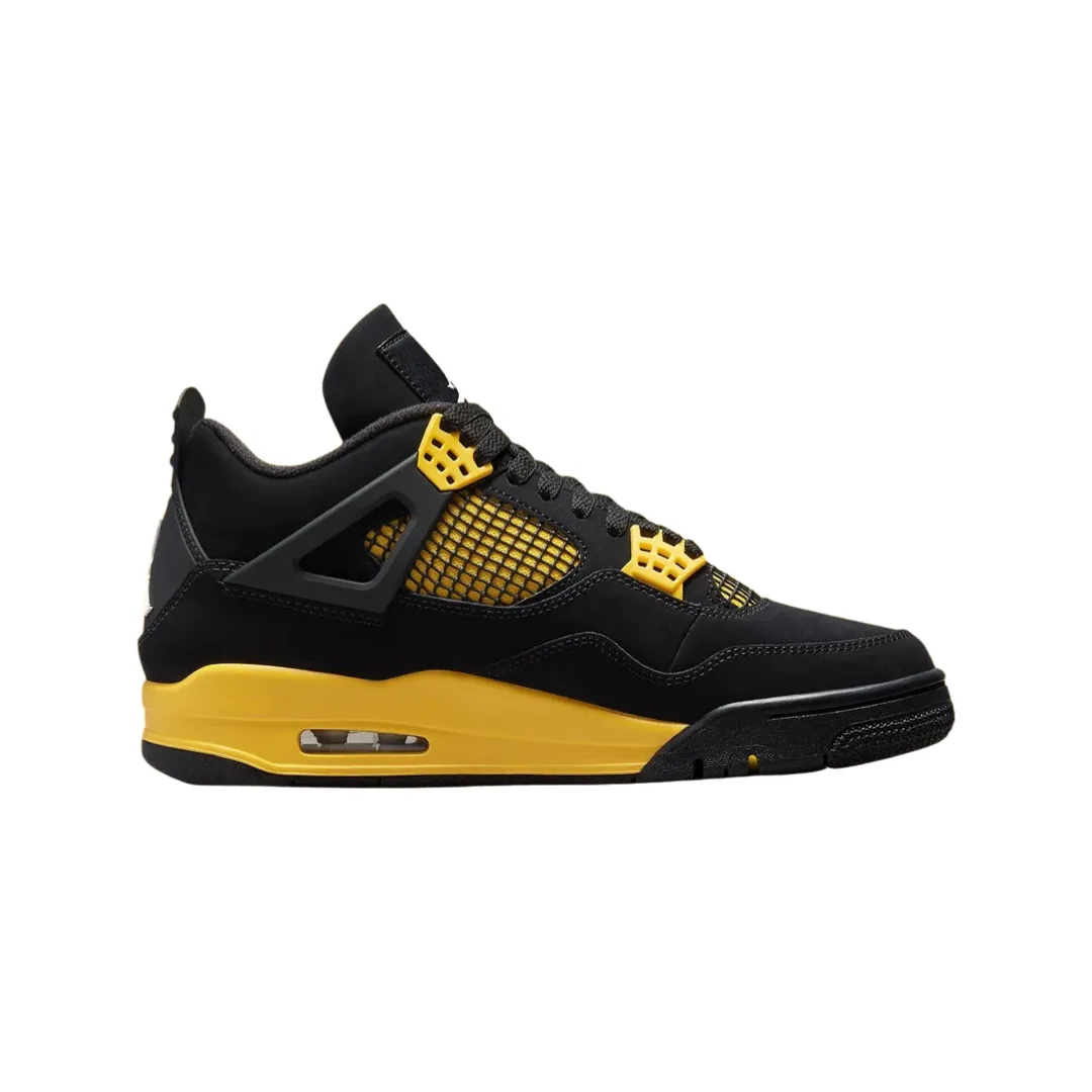 Air Jordan 4 Retro Thunder 2023 Black White Tour Yellow