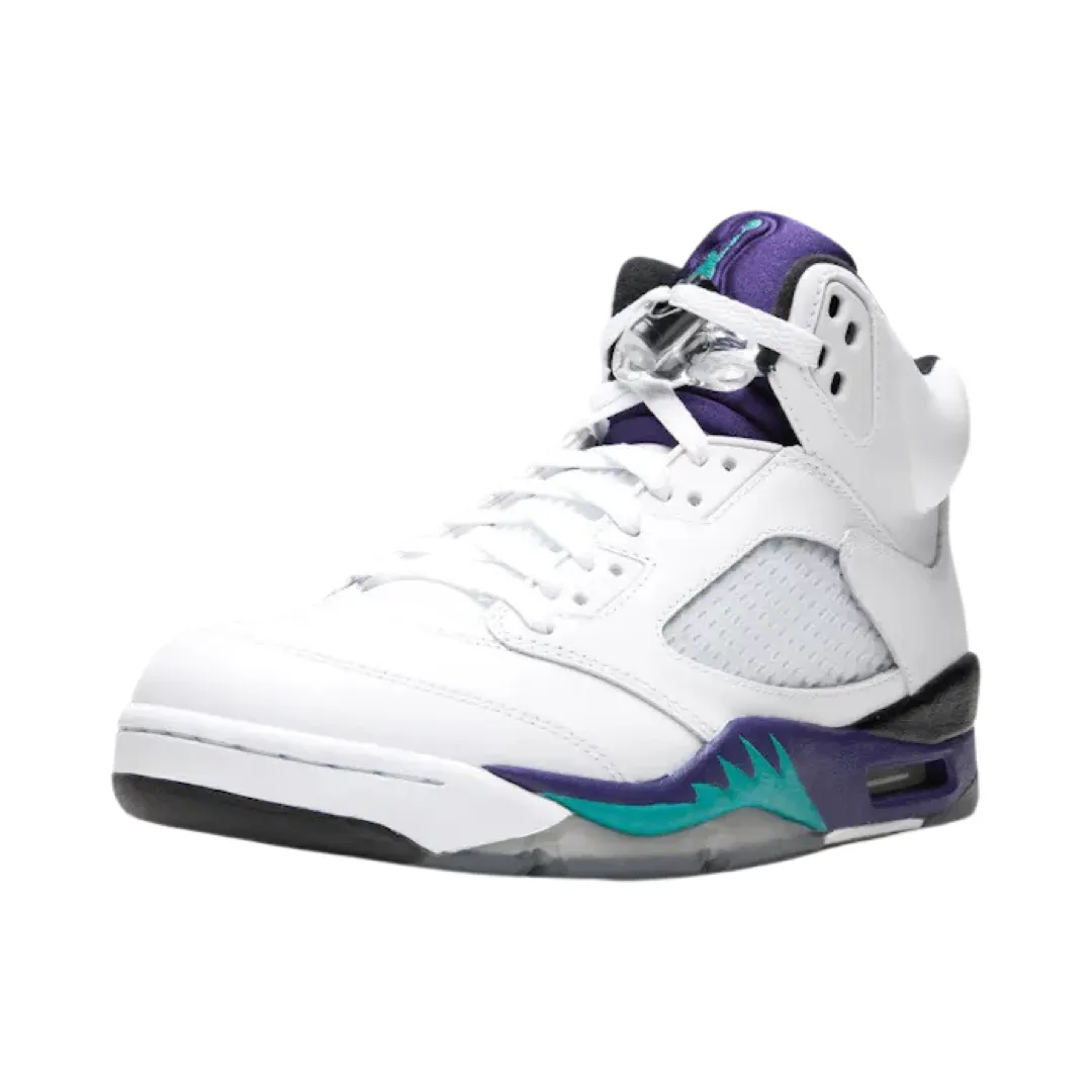 Air Jordan 5 Retro 'White Grape' 2013 Emerald Grape Ice Black