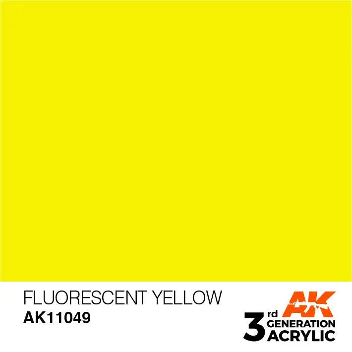 AK Interactive AK11049 3G Fluorescent Yellow Acrylic Paint 17ml