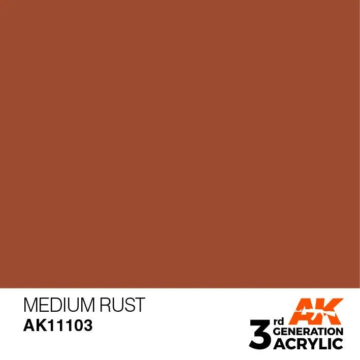 AK Interactive AK11103 3G Medium Rust Acrylic Paint 17ml