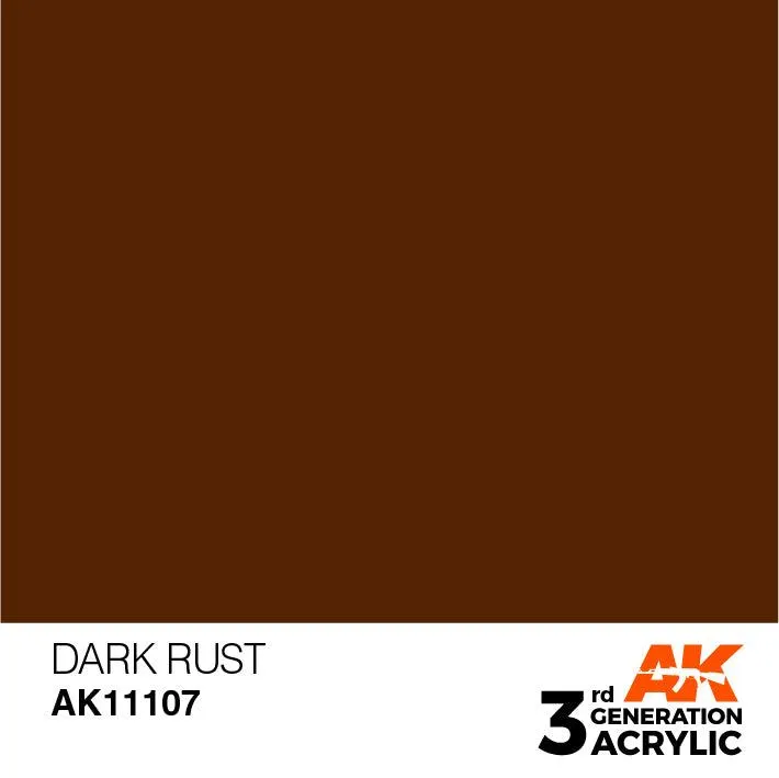 AK Interactive AK11107 3G Dark Rust Acrylic Paint 17ml