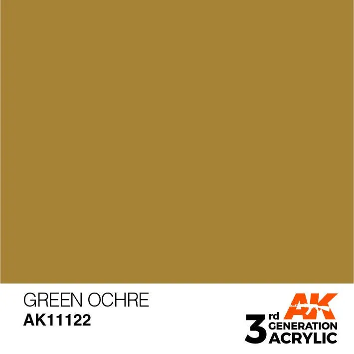 AK Interactive AK11122 3G Green Ocher Acrylic Paint 17ml