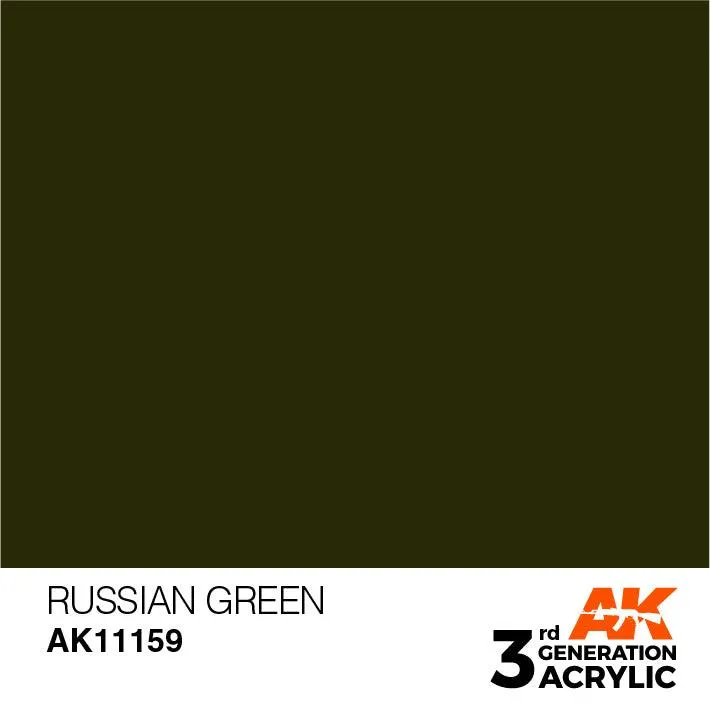 AK Interactive AK11159 3G Russian Green Acrylic Paint 17ml