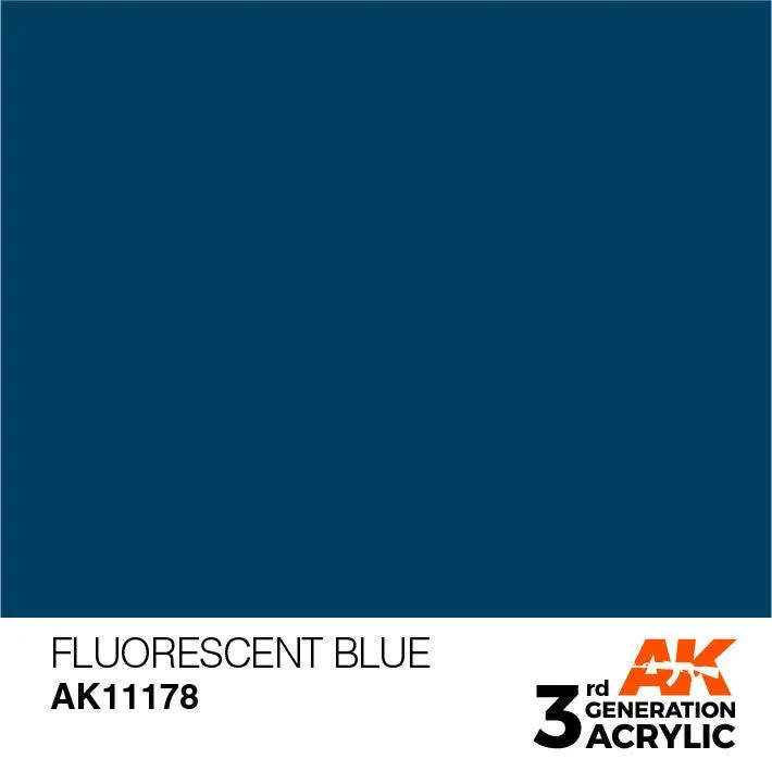 AK Interactive AK11178 3G Fluorescent Blue Acrylic Paint 17ml