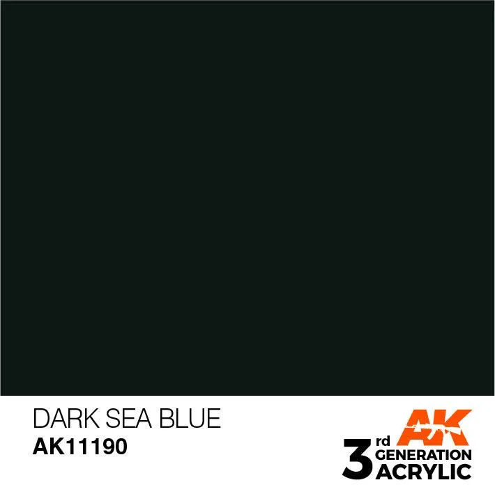 AK Interactive AK11190 3G Dark Sea Blue Acrylic Paint 17ml