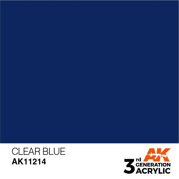 AK Interactive AK11214 3G Clear Blue Acrylic Paint 17ml