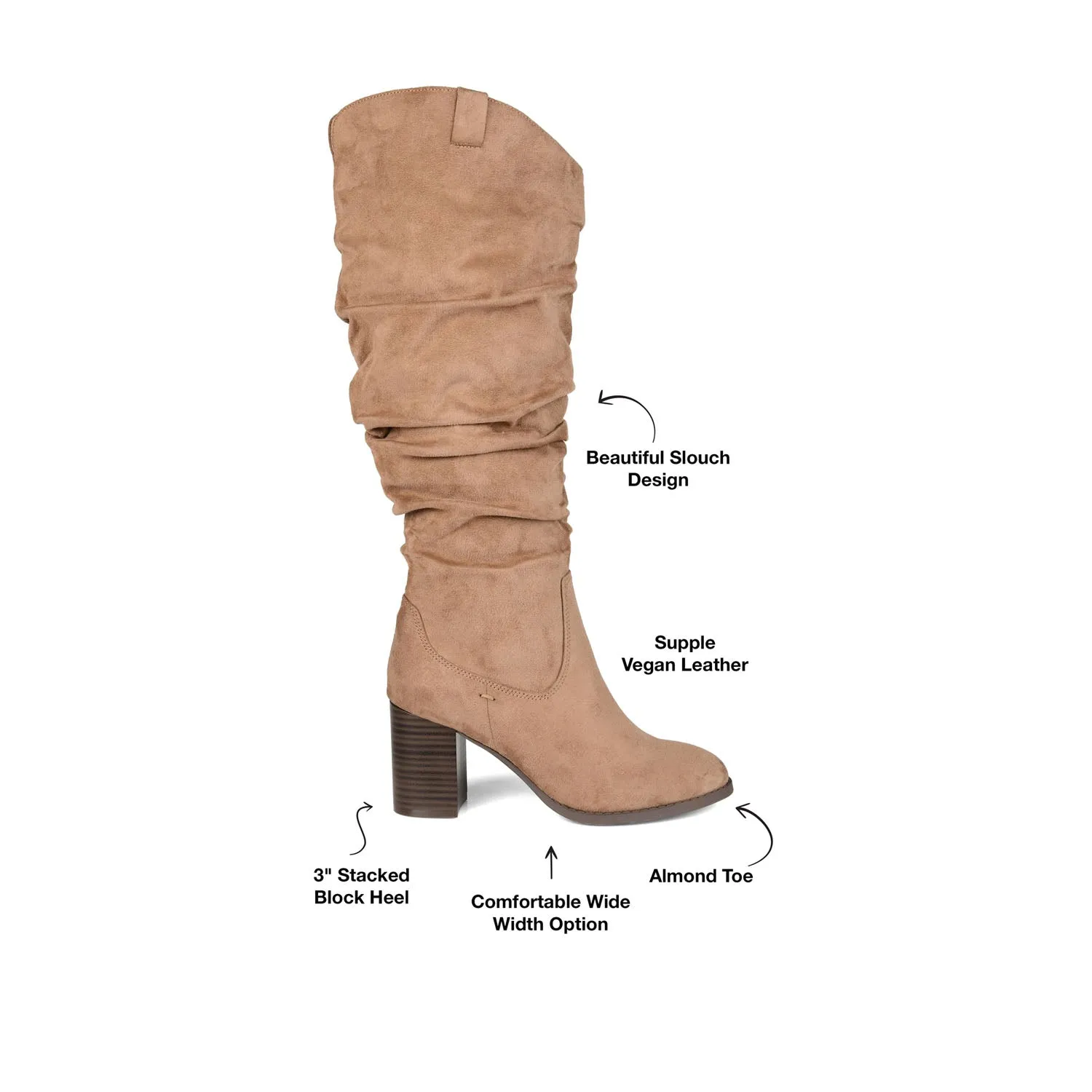 ANEIL KNEE HIGH BOOTS IN WIDE WIDTH & CALF