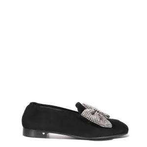 ANGELA bow suede loafer