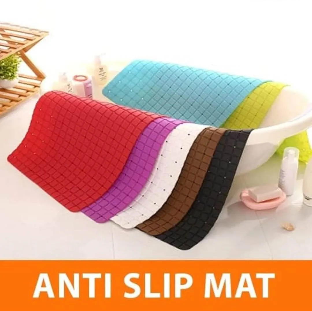 Anti Slip PVC Bathroom Mat(2421)-Red