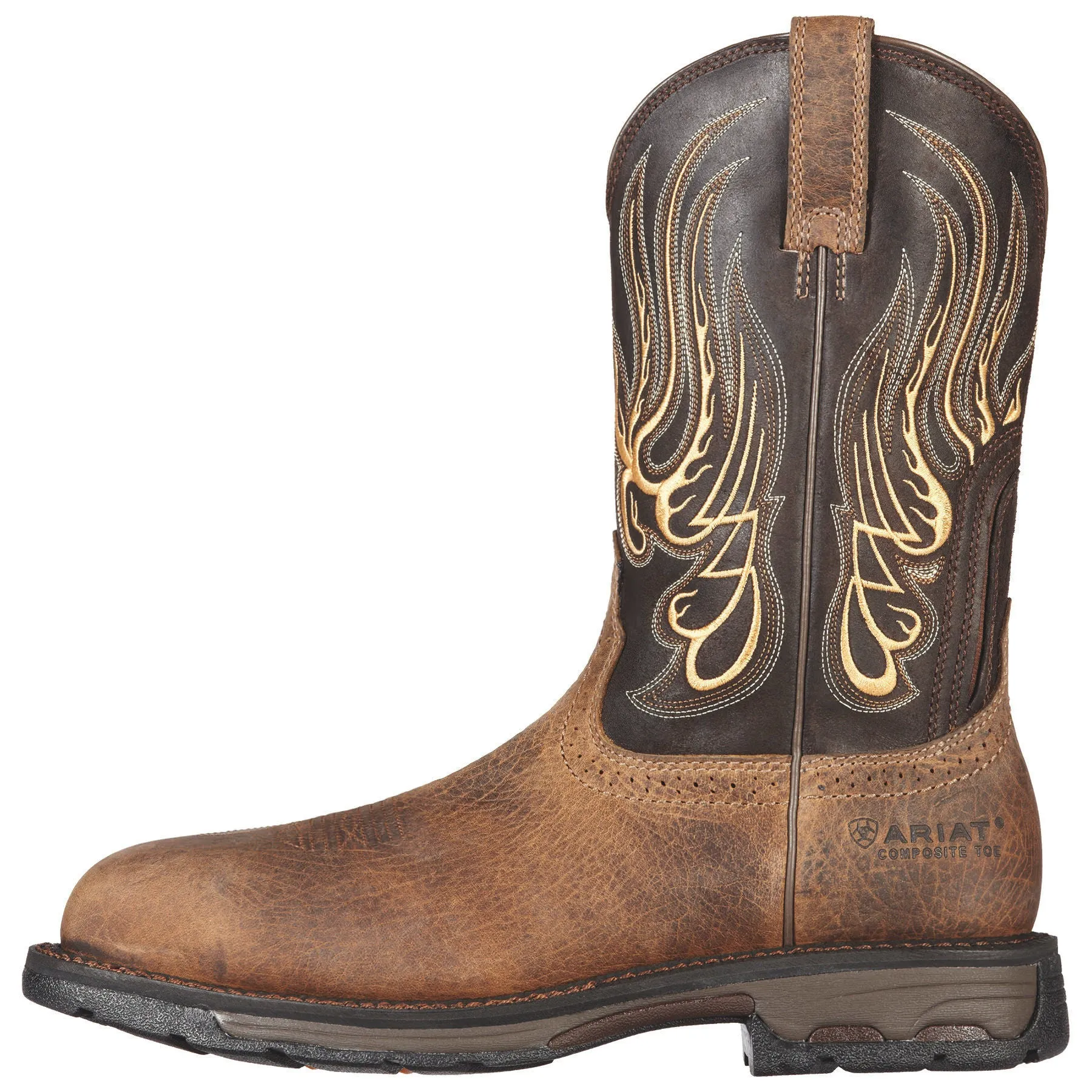 Ariat Mens Workhog Mesteno Composite Toe Work Boot Earth