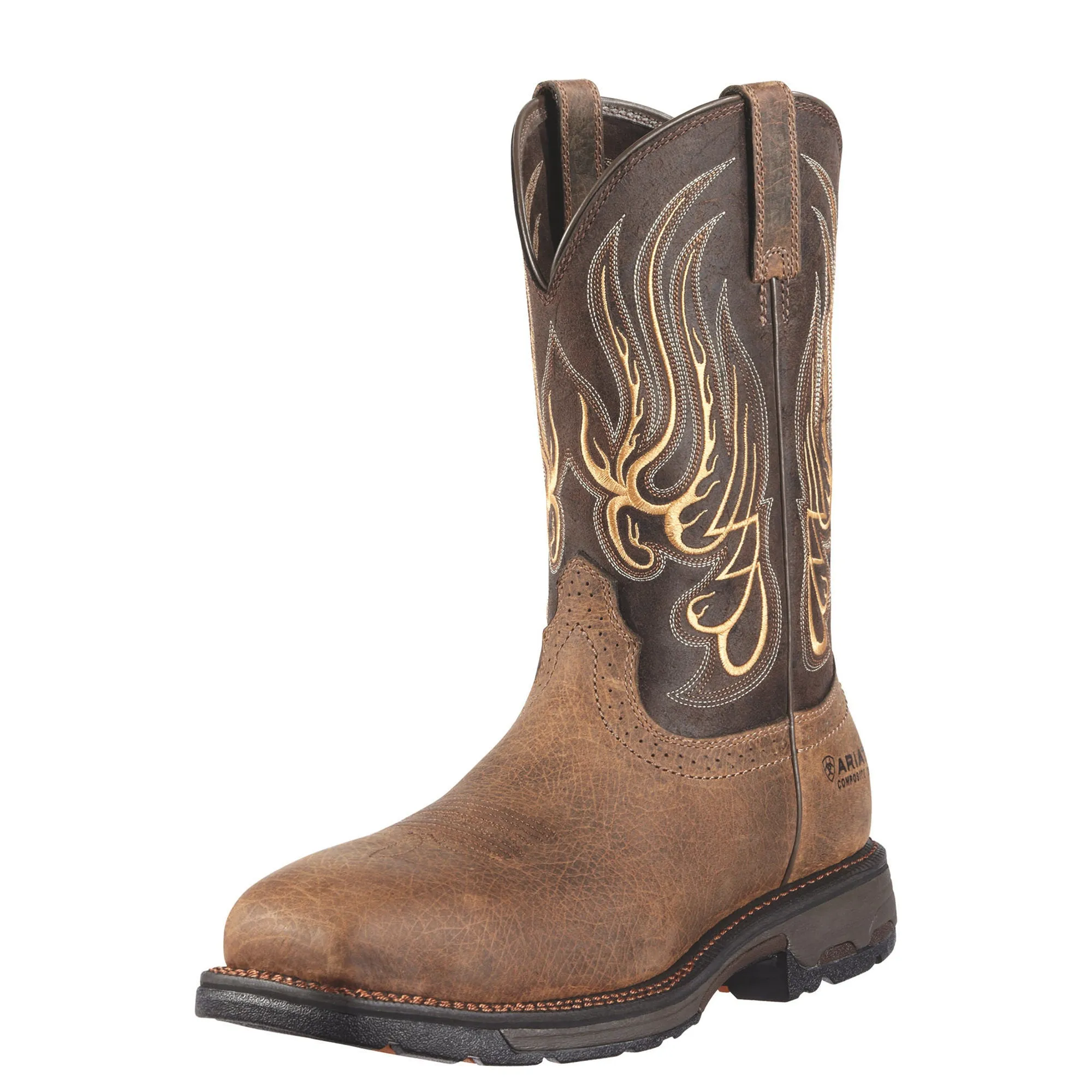 Ariat Mens Workhog Mesteno Composite Toe Work Boot Earth