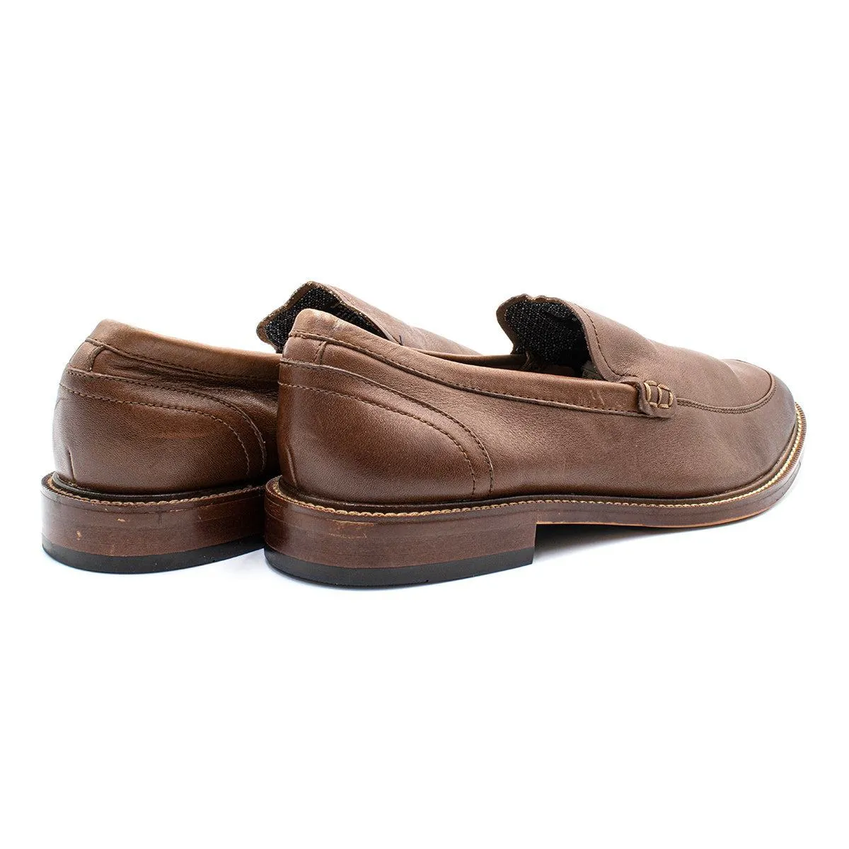 Aston Grey Salkin Formal Slip Ons Leather Brown Colour For Men