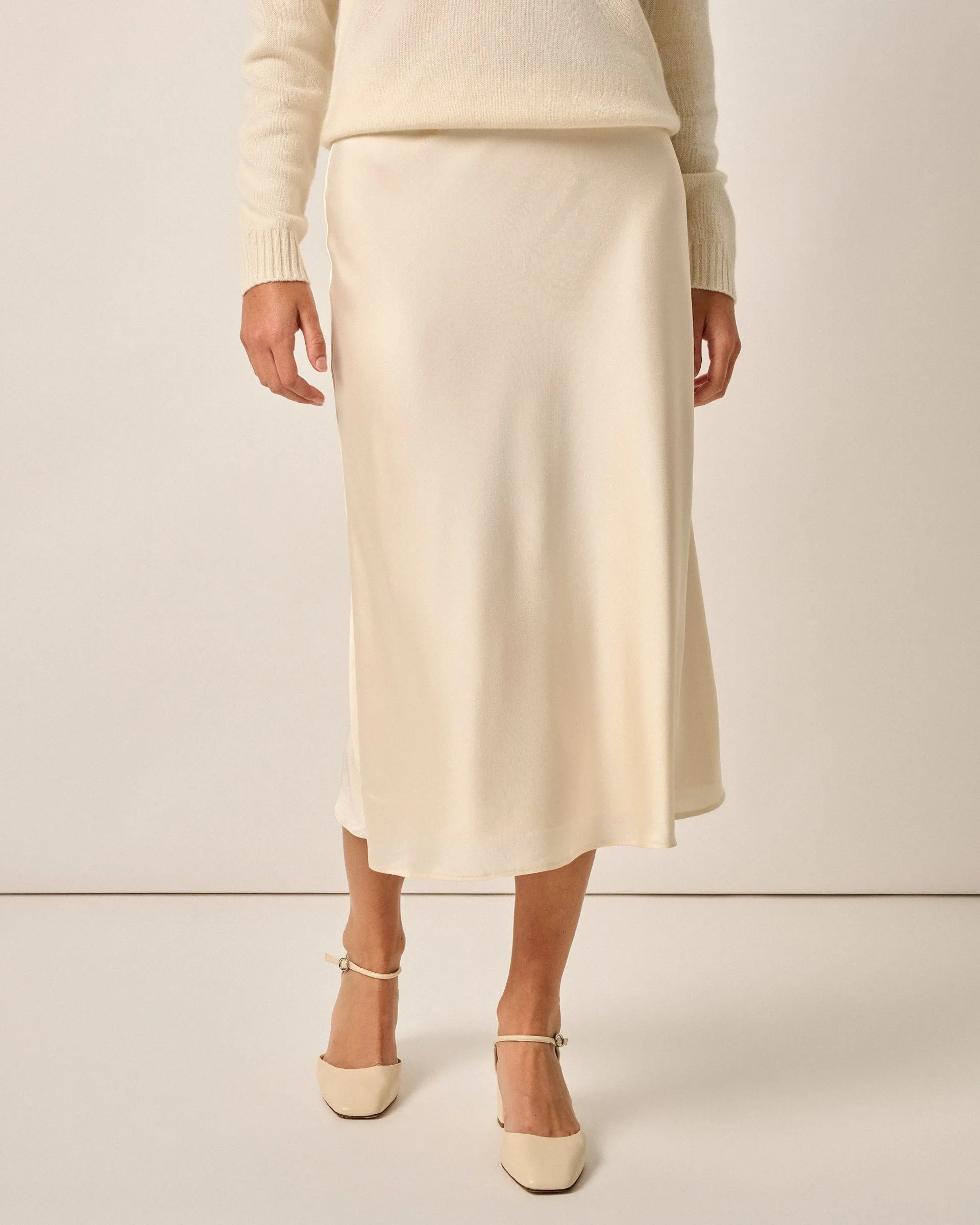 Audrey Charmeuse Slip Skirt