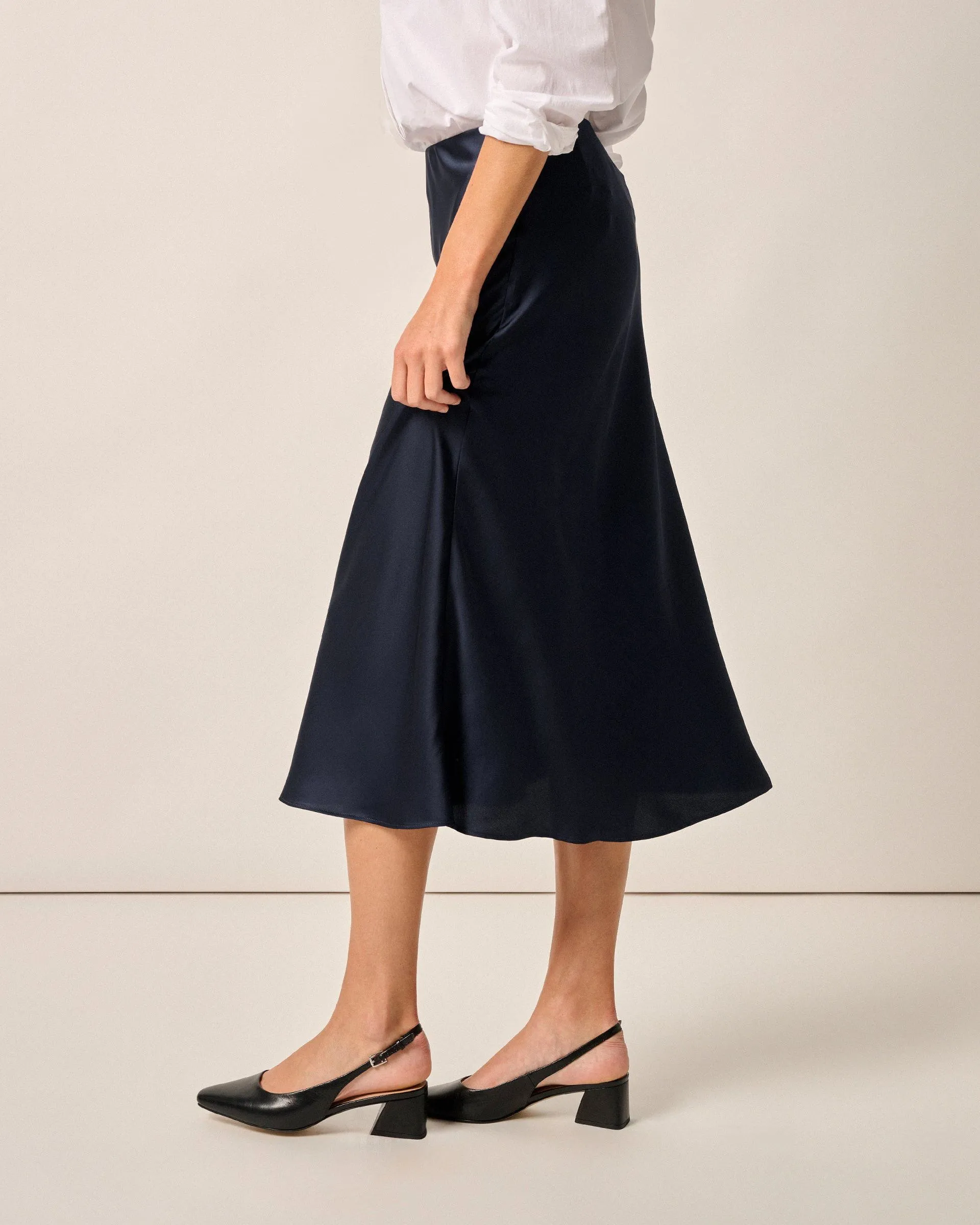 Audrey Charmeuse Slip Skirt