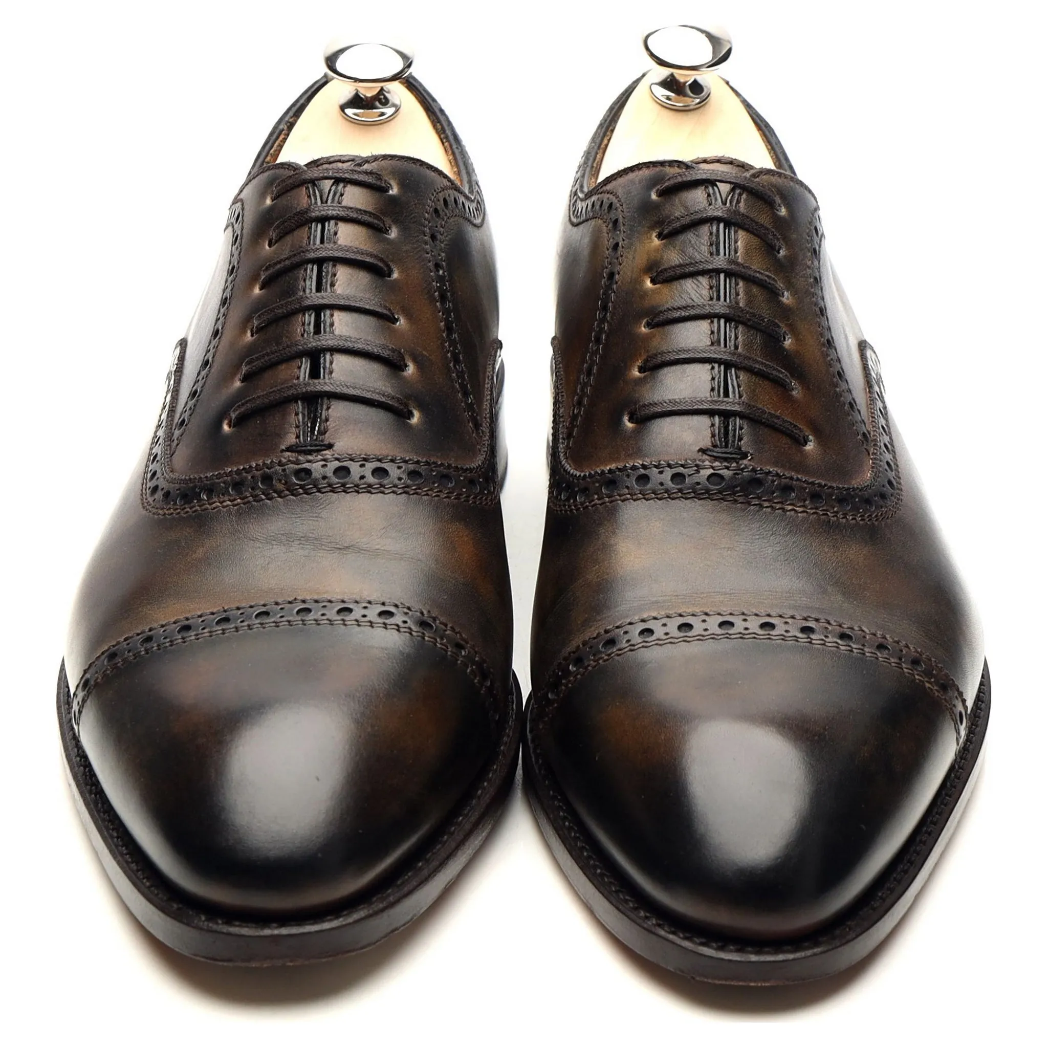 'Bellantonio' Dark Brown Museum Leather Oxford Brogues UK 9 EU 43