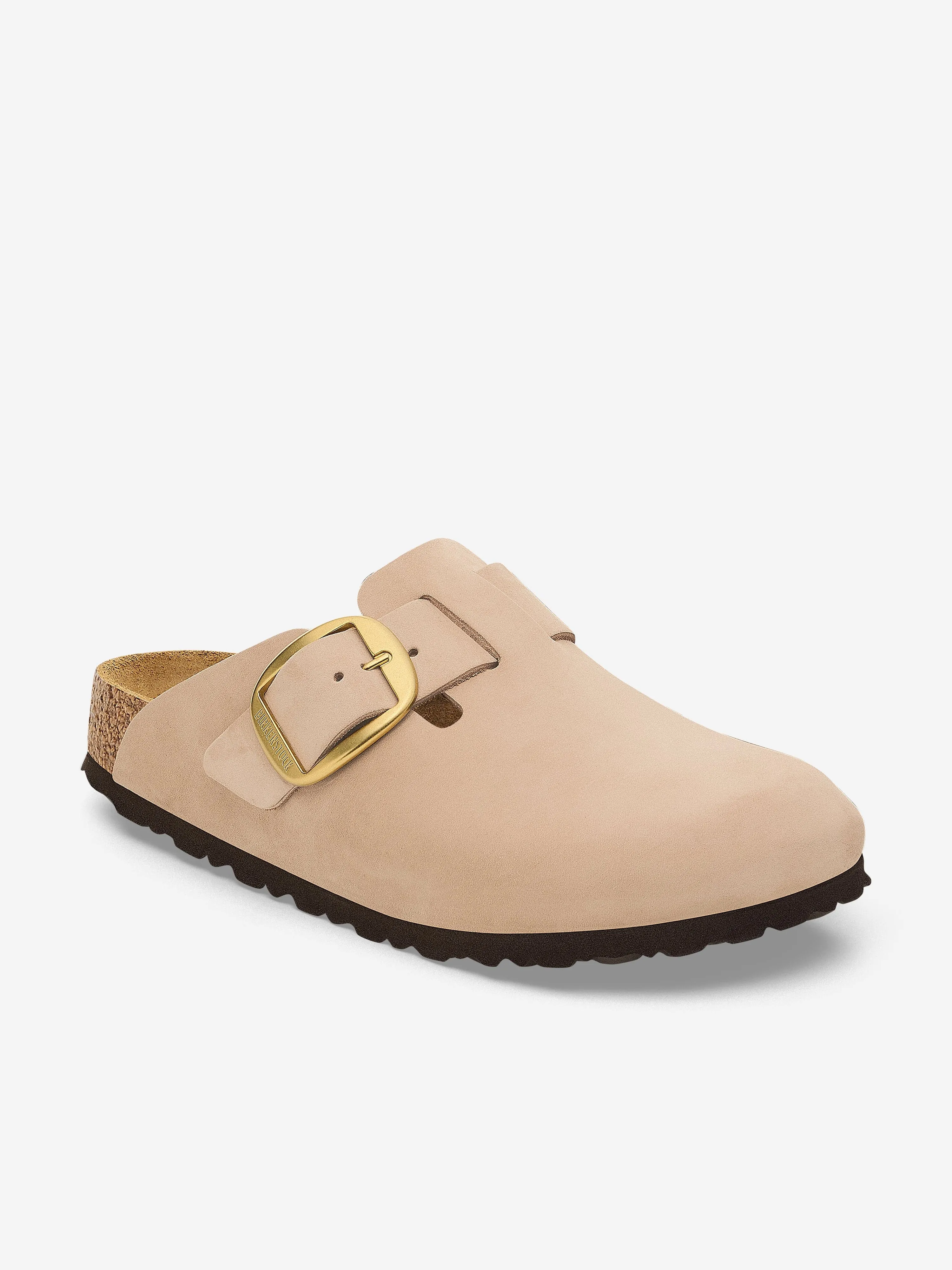 BIRKENSTOCK Kids Boston Big Buckle Clogs in Beige