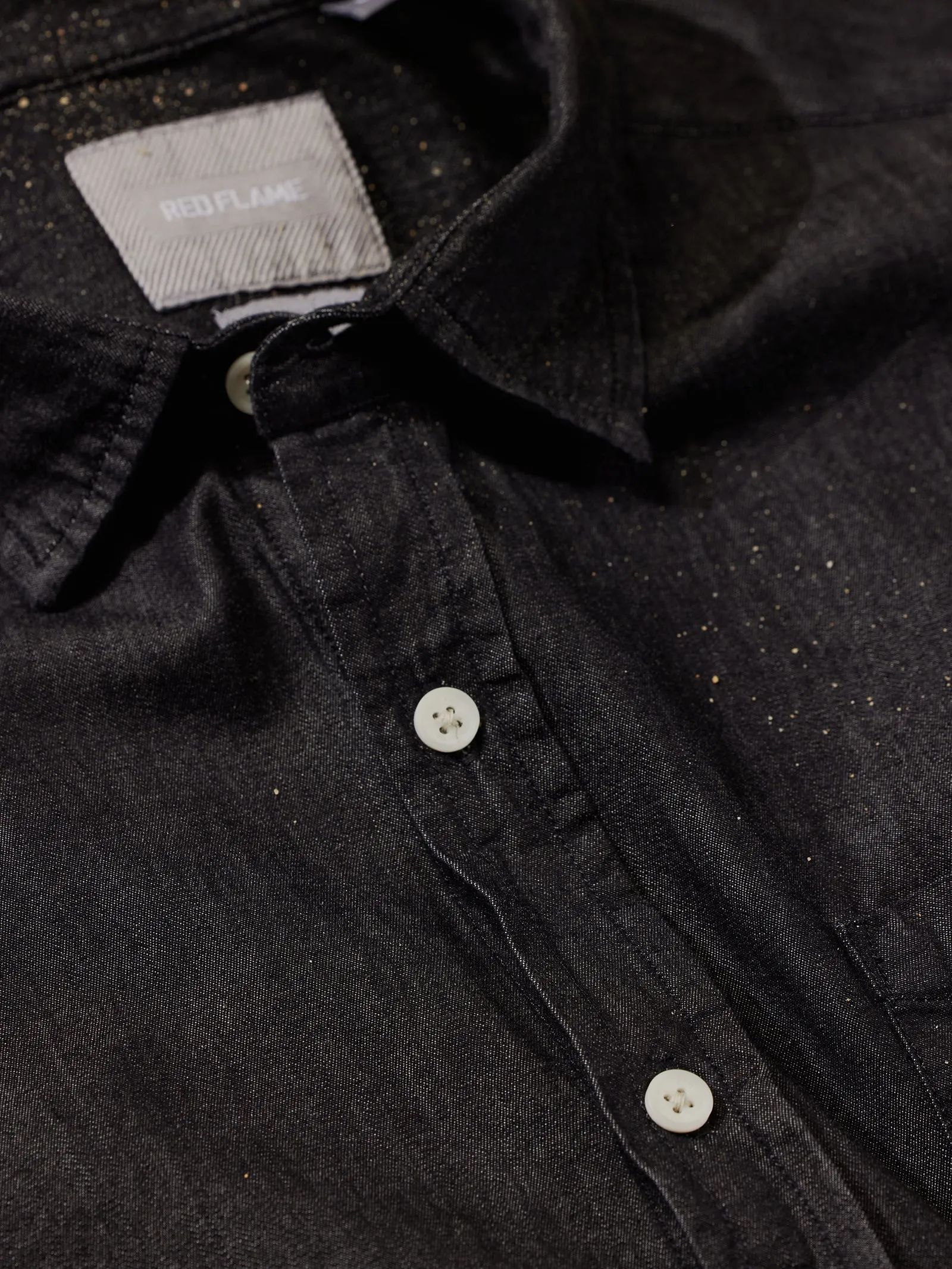 Black Silky Denim Shirt