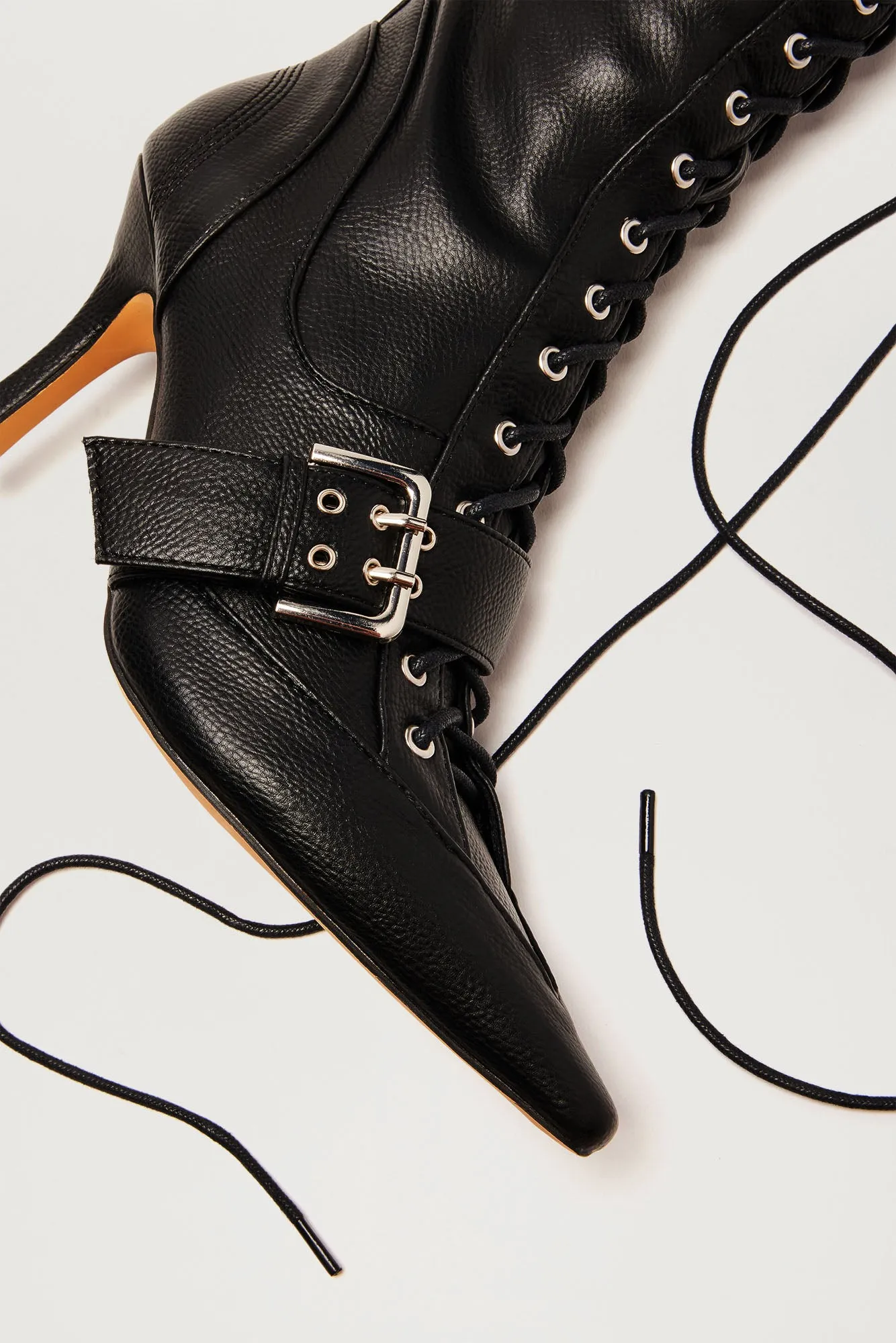 Blaine Lace Up Boots - Black