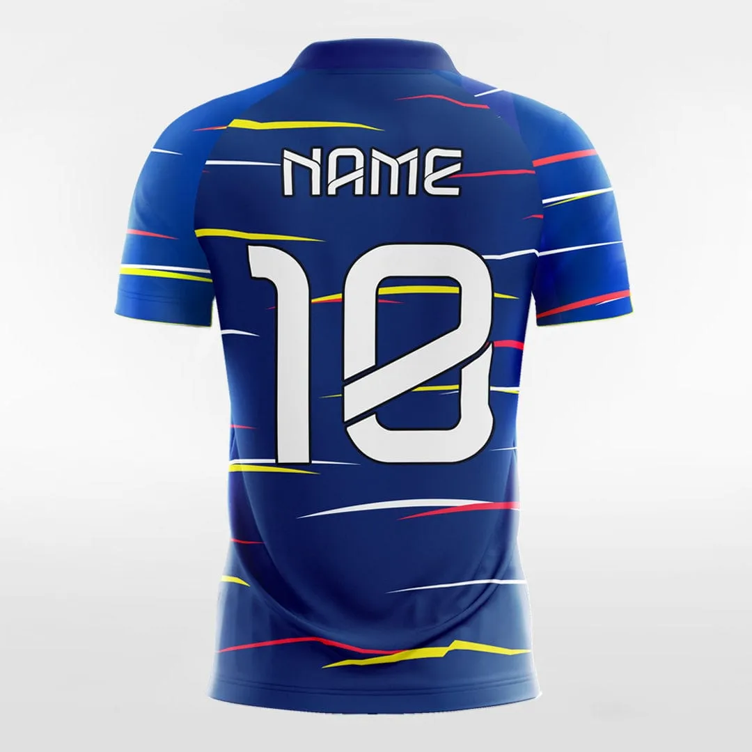 Blue Figure Graphic - Women Custom Soccer Jerseys Design