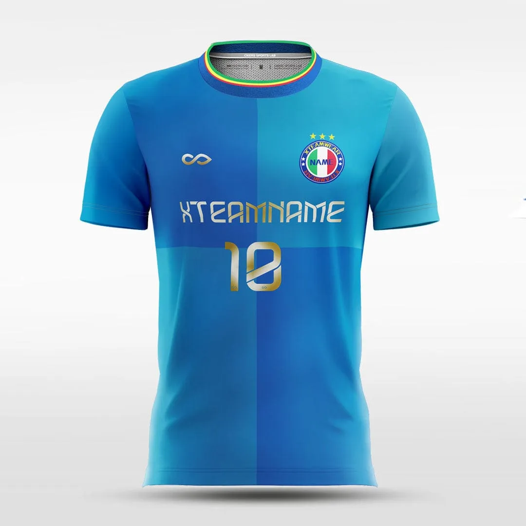 Blue Split - Women Custom Soccer Jerseys Design Color Block