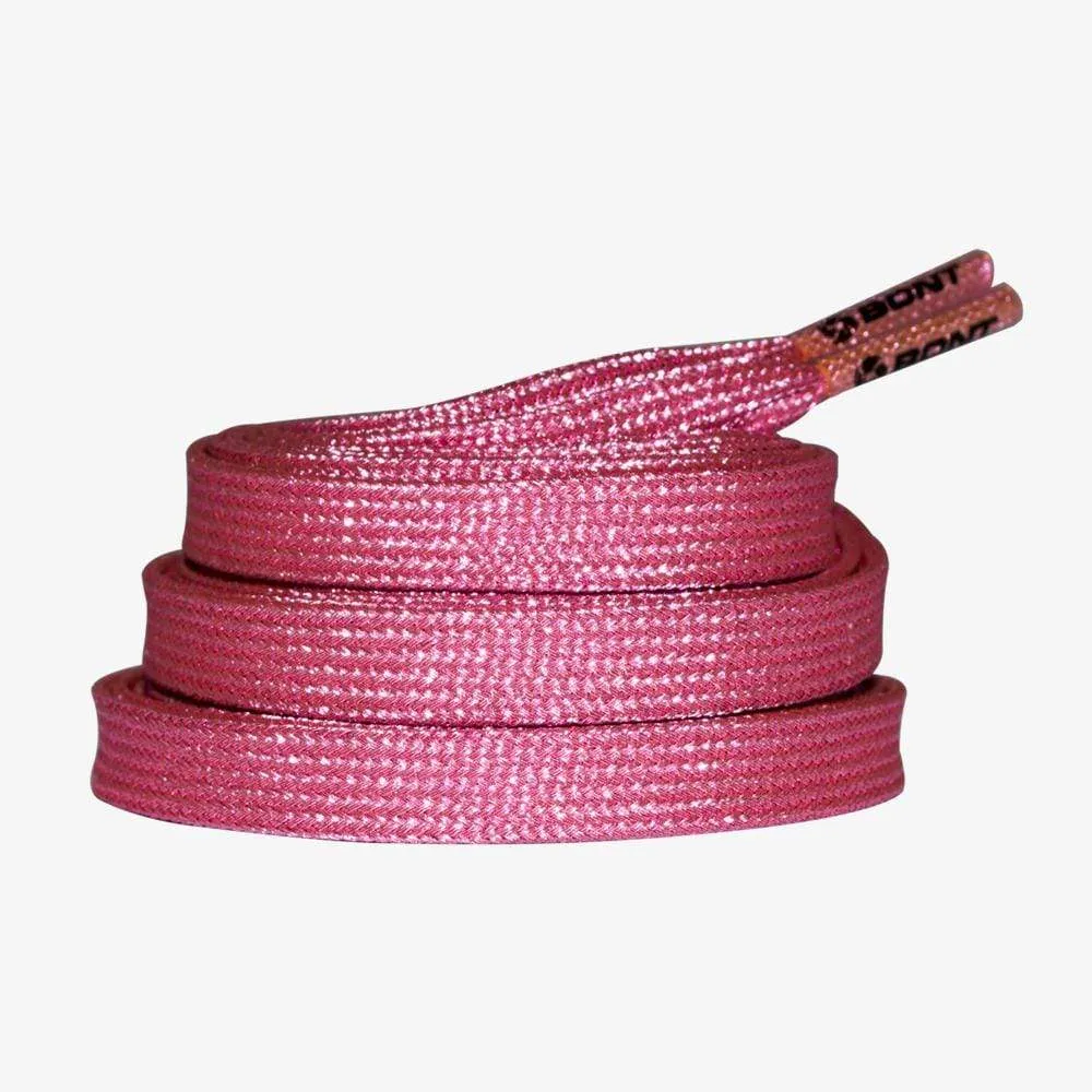 Bont Shimmer Skate Laces 8mm - Jelly Bean Pink - Multiple Sizes