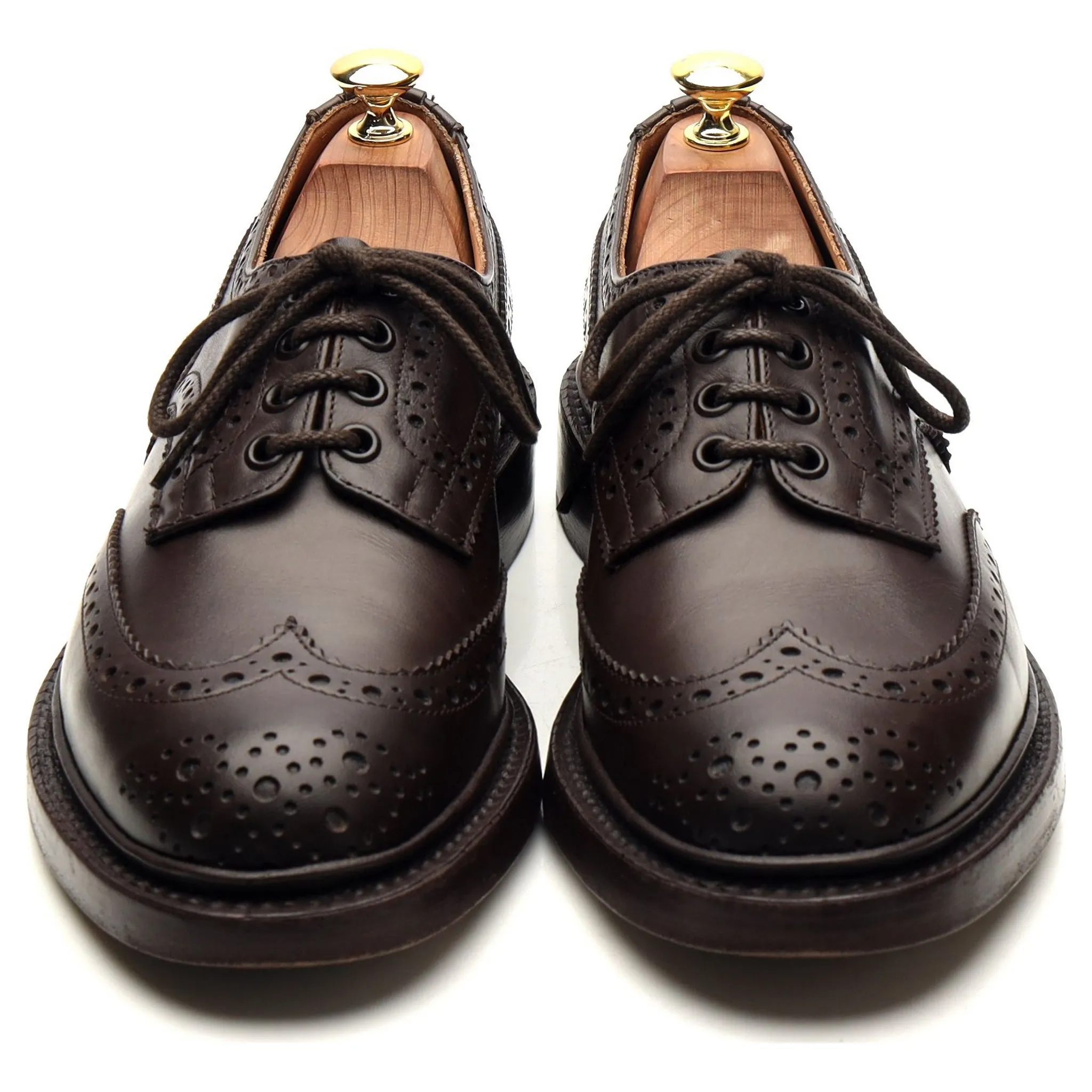 'Bourton' Dark Brown Leather Derby Brogues UK 7.5